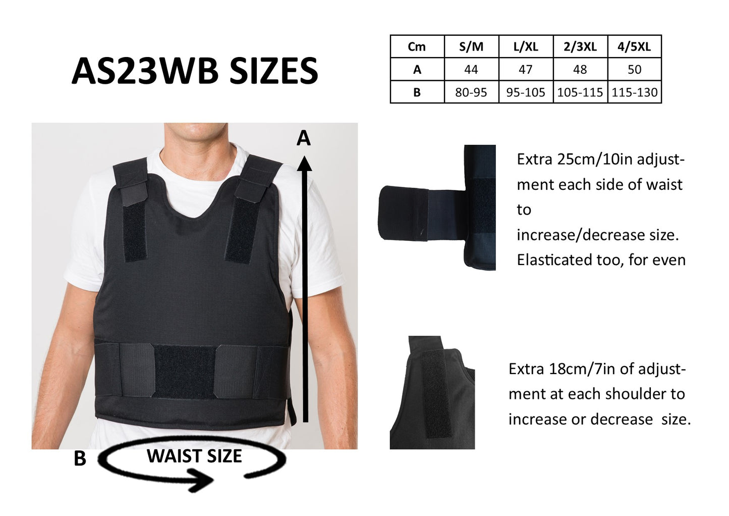 AS23WB Low Profile Stab And Knife Proof Vest (NIJ I/36J Protection)